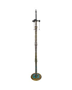 Bieye LB001 Tiffany Style Twisted Dragonfly Floor Lamp Base - Made of Metal - Decorated with Mosaic Stained Glass