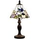 Bieye L10718 Hummingbird Tiffany Style Stained Glass Table Lamp Night Light with 8 inches Wide Lampshade Metal Base, 15 inches Tall
