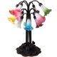 Bieye L10952 Lily Flower Blown Glass Accent Table Lamp for Living Room Bedroom Decoration (Multicolor, 12-Light)