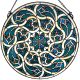 Bieye W13001 Tiffany Style Stained Glass Window Panel, 22-Inch Round Cathedral Rose Window Hanging, Gothic Stained Glass Suncatcher for Home Decor