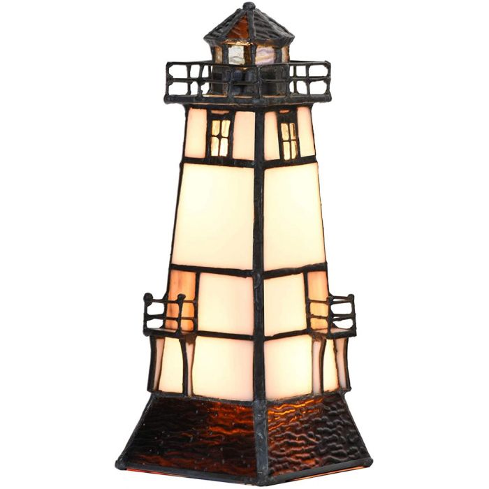 Stained Glass Table Lamp Night Light, Lighthouse Floor Lamp With Shelves Assembly Instructions