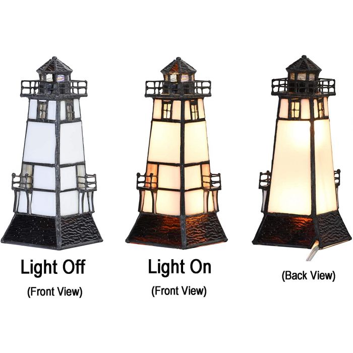 Style Stained Glass Lamps, Stained Glass Lighthouse Lamp Pattern